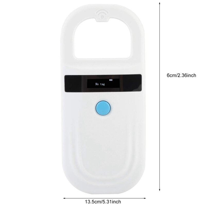 Leitor de microchip rfid pet microchip scanner com display led 128 peças de armazenamento de informações tag para rastreamento de animais