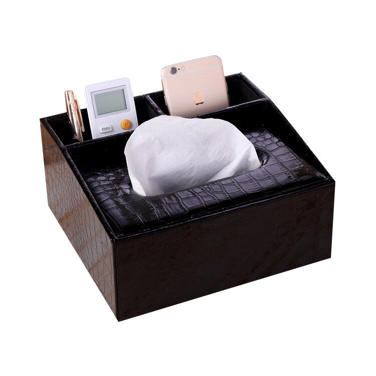 Container Tissue Box Cover Black Cute Small Tissue Box Vintage Leather Hanging Servilleteros Napkin Dispenser EA60ZJ