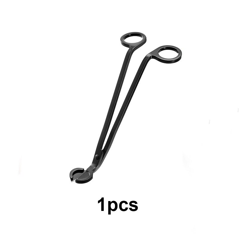 Black Rose Gold Silver Red Bronze Candle Wick Trimmer Stainless Steel Candle scissors trim wick Cutter Snuffer Round head 18cm: Black