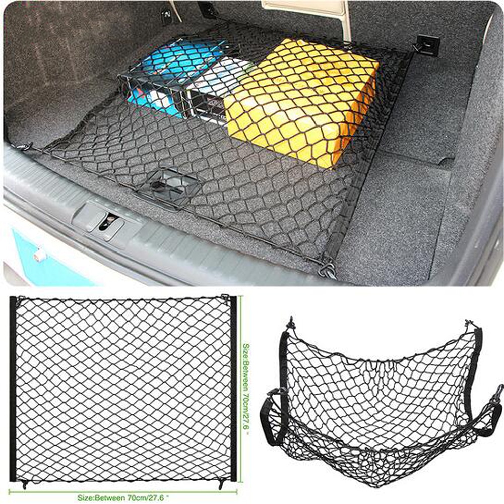 4 Hook Car Trunk Cargo Luggage Mesh Net For BMW X1 X3 X4 X5 X6 E46 E39 E38 E90 E60 E21 E30 E23 Z3 Z4 70CM* 70CM