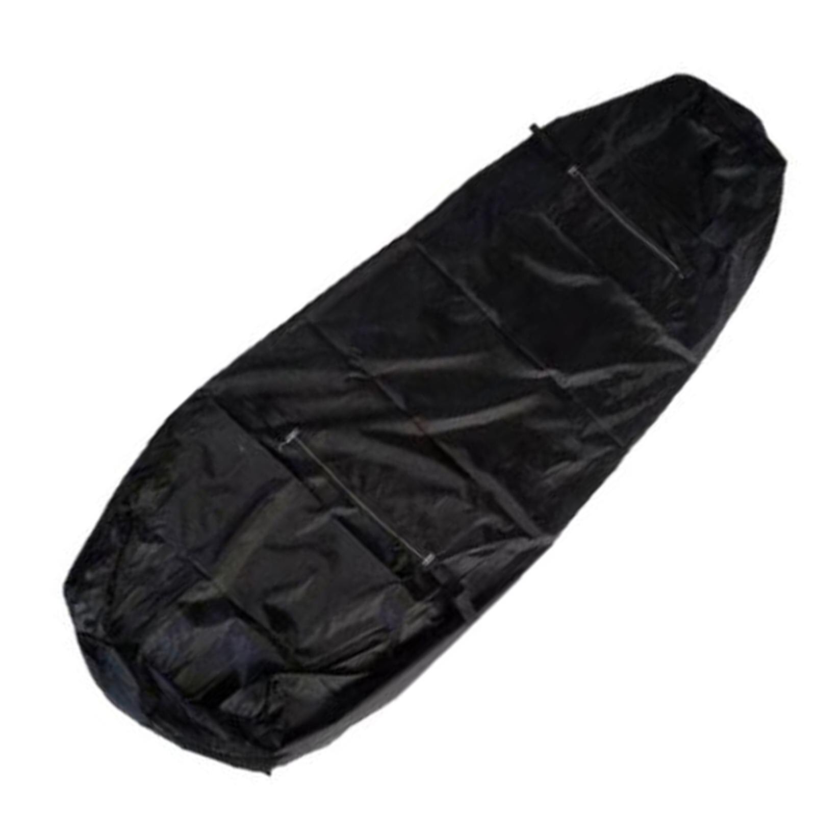 Disposable Body Bag Stretcher Waterproof Portable Oxford Cloth Black with Zipper Heavy Duty for Camping Sleeping Hiking Outdoor
