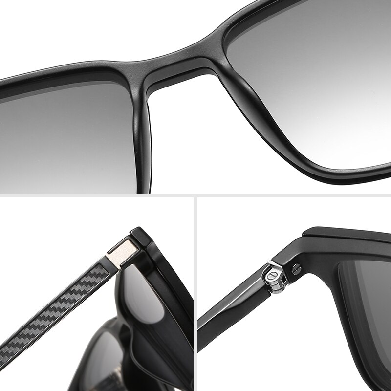 Myopie Magnet Clip auf Gläser Rahmen Männer Optische Verordnung Rahmen Brillen Männer Rechteck Polarisierte Magnet Clip Auf Sonnenbrille