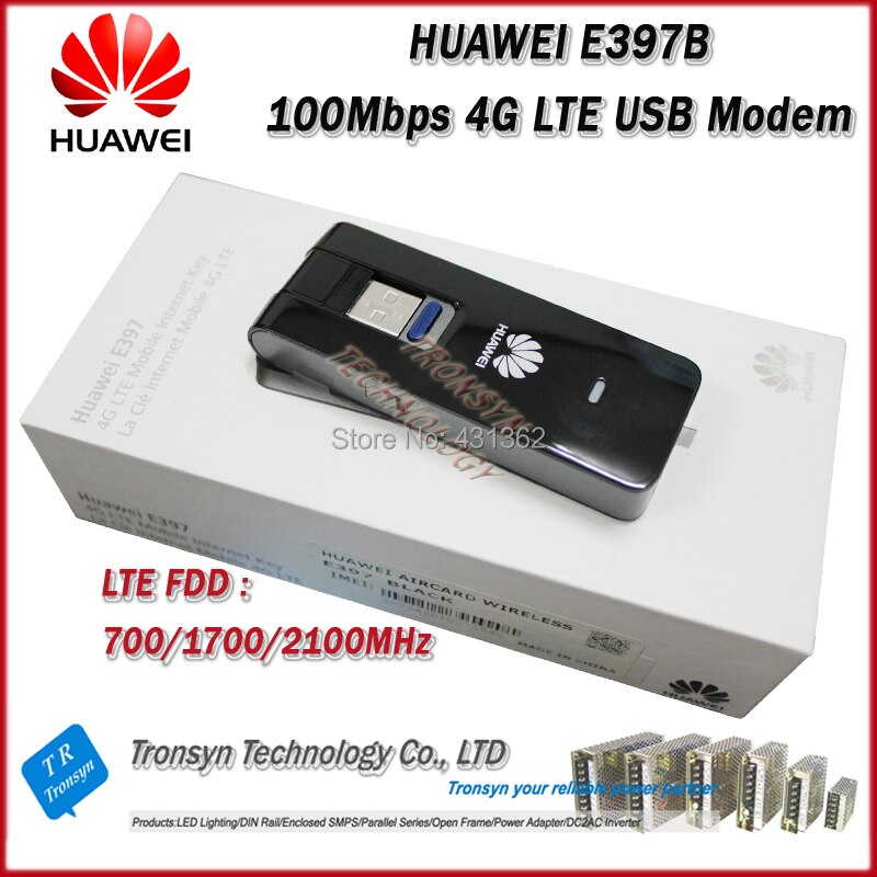 brandneues original 100 Mbps huawei e397b-501 4g usb-sim-karte modem LTE-Unterstützung fdd 700/1700/2100 MHz