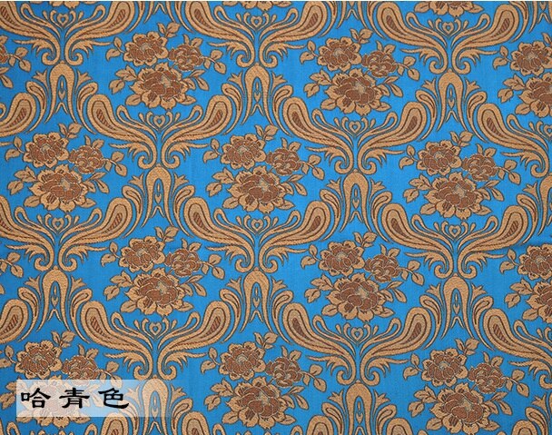Brokade stof cheongsam og kimono materiale satin stof til syning diy: Ha cyan