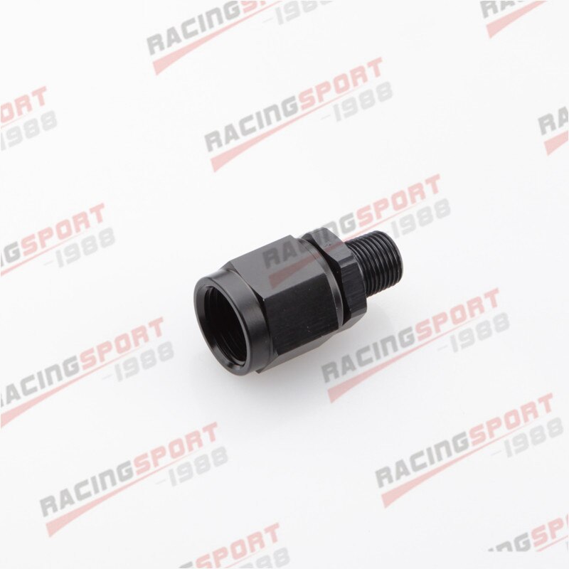 6an an6 til 1/8 "npt kvinnelig svingbar til mannlig rett aluminiumsadapter som passer blå / svart: Svart