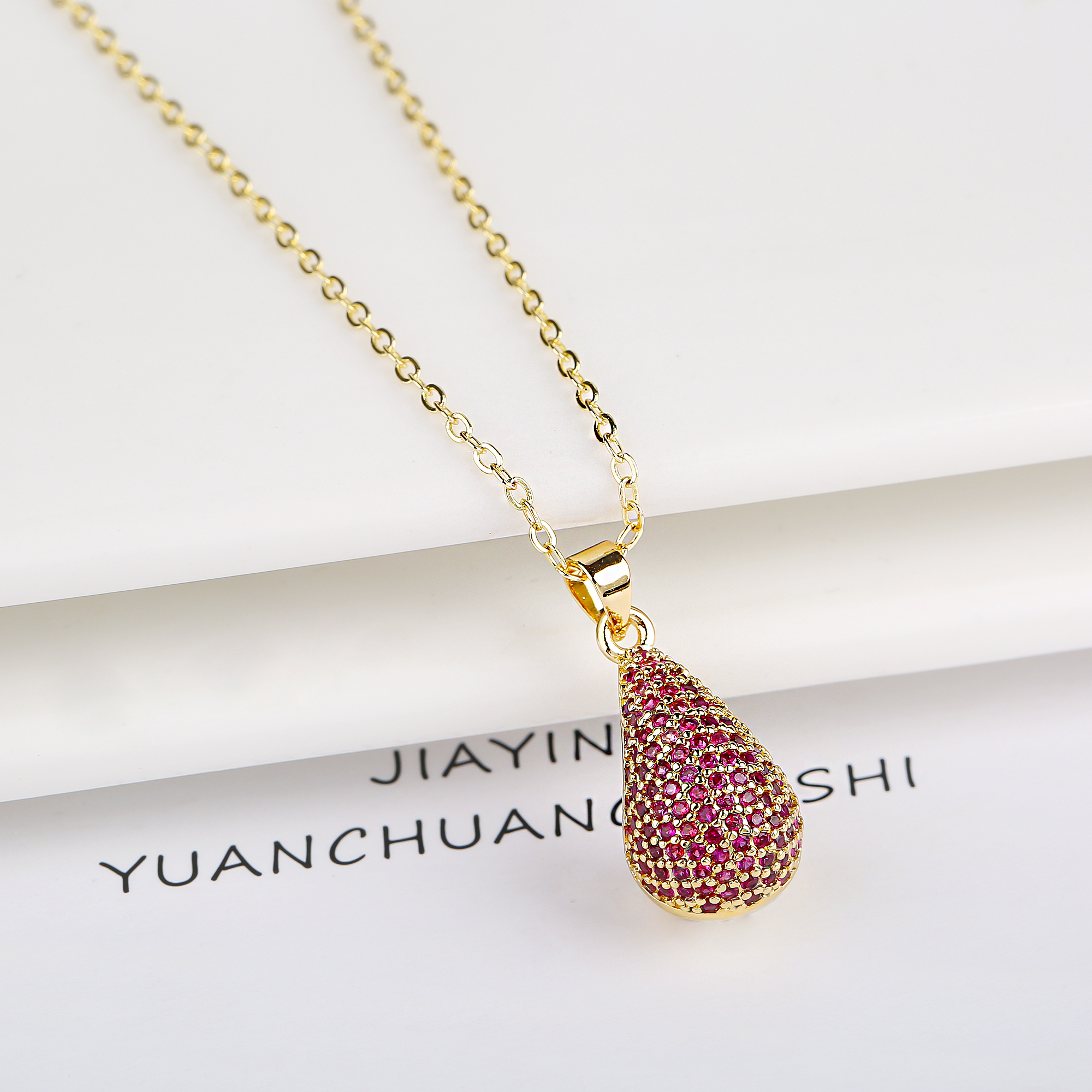 Pendientes clásicos de circonia para mujer, aretes de gota de agua a la , temperamento para mujer, joyería para y boda,: Chapado en zinc azul