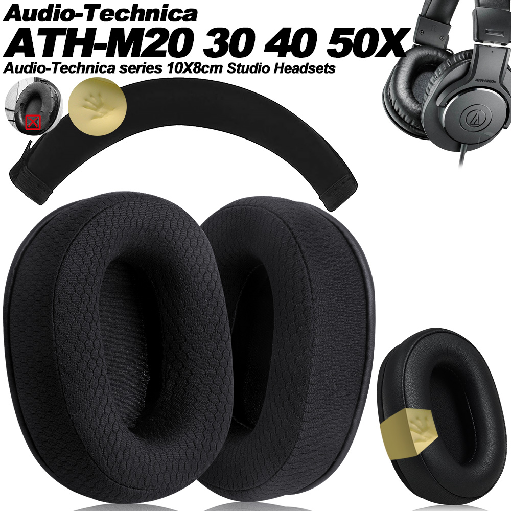 Ersatz für Audio--Technica ATH-MSR7b M10X/M20X/M30X/M40X/M50X/Profi5v/SX1a/10X8cm 100X80mm Ohrpolster Kopfhörerkissen