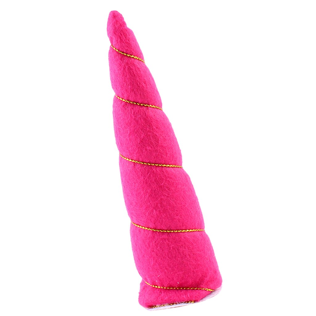 Bandeau en corne de licorne rembourré en feutre pour enfants, accessoires de cheveux, décor de fête à faire soi-même: Rose Red