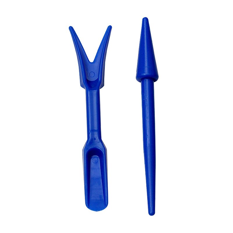 2 uds herramientas para plantar plantadores de dispositivos de Trasplante de plástico herramienta de excavación plantador de semillas de jardín bandejas de vivero: A