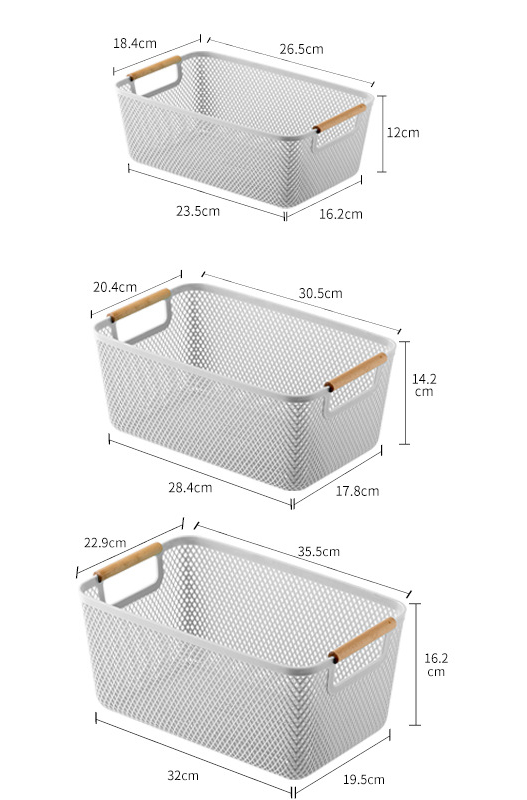 Multifunctionele holle opbergmand Kunststof Diverse opbergmand Badkamer Nachtkastje Keuken Buitenopslag: M / green