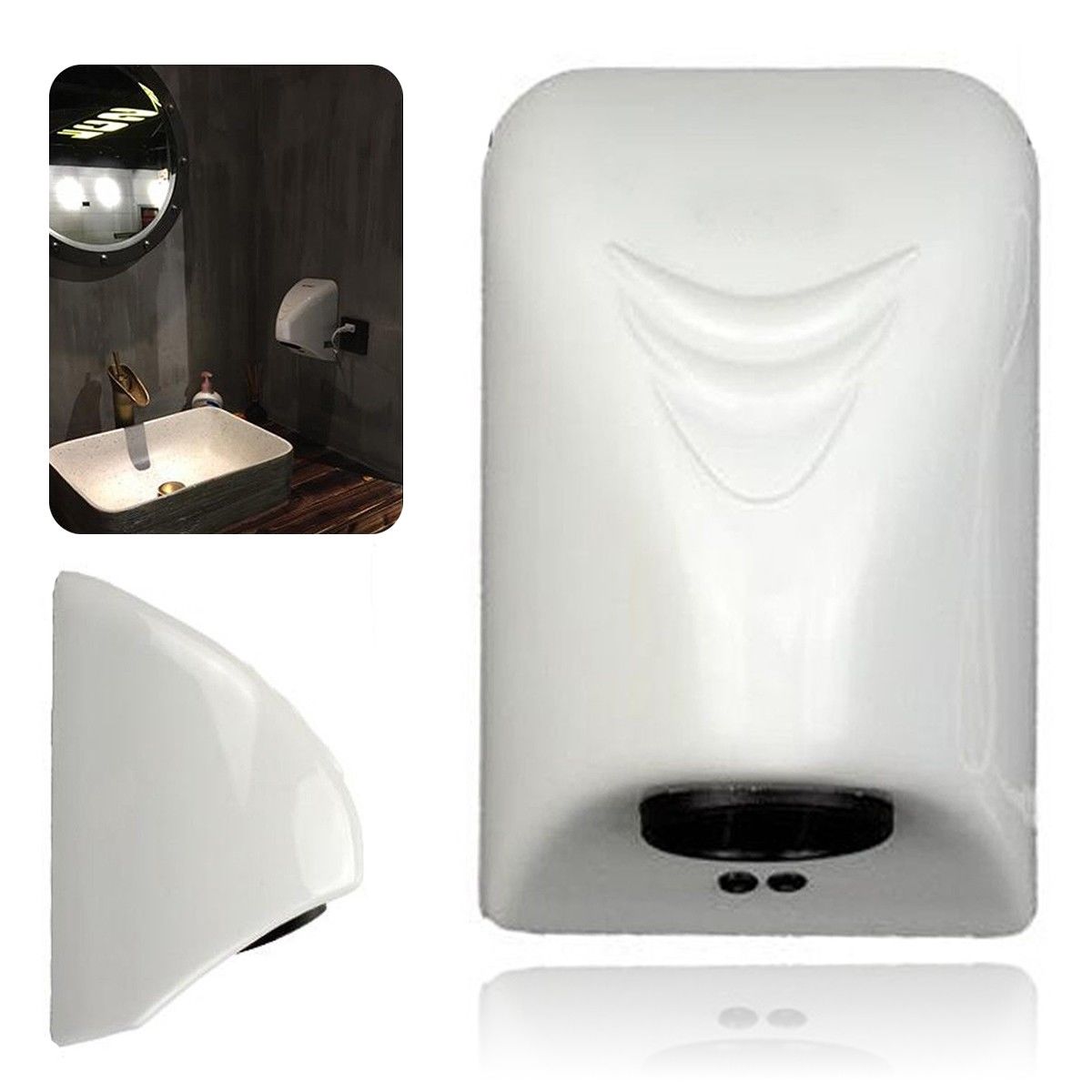 1000w håndtørrer husholdningshotel håndtørrer badeværelse håndtørrer elektrisk automatisk induktion hænder tørring enhed us stik