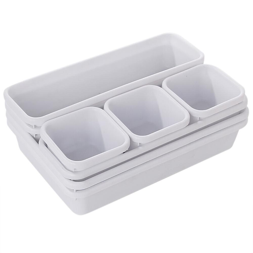 Organizadores de cajones, almacenamiento, los mejores divisores de cajones estrechos entrelazados, caja, bolsa para baño, oficina, cocina, herramienta de almacenamiento para el hogar #1007