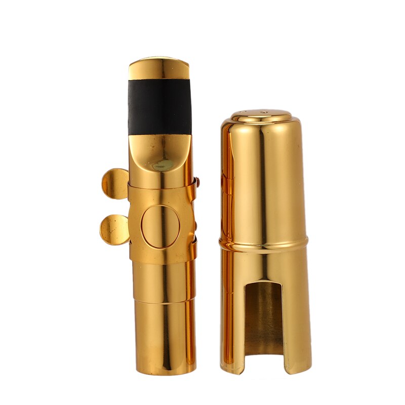 Alto Saxophone Mouthpiece - Gold Plated Metal - Includes Cap & Ligature: 6