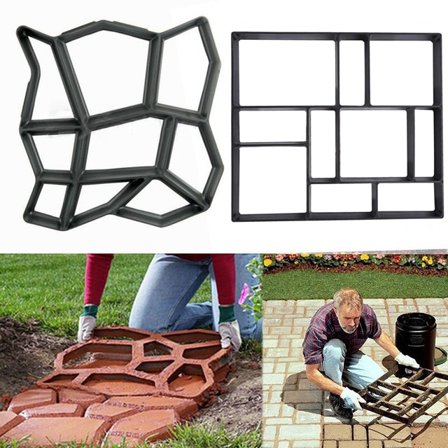 Diy plastic pad maker mal handmatige bestrating cement baksteen mallen tuin stenen weg beton mallen bestrating voor tuin huis