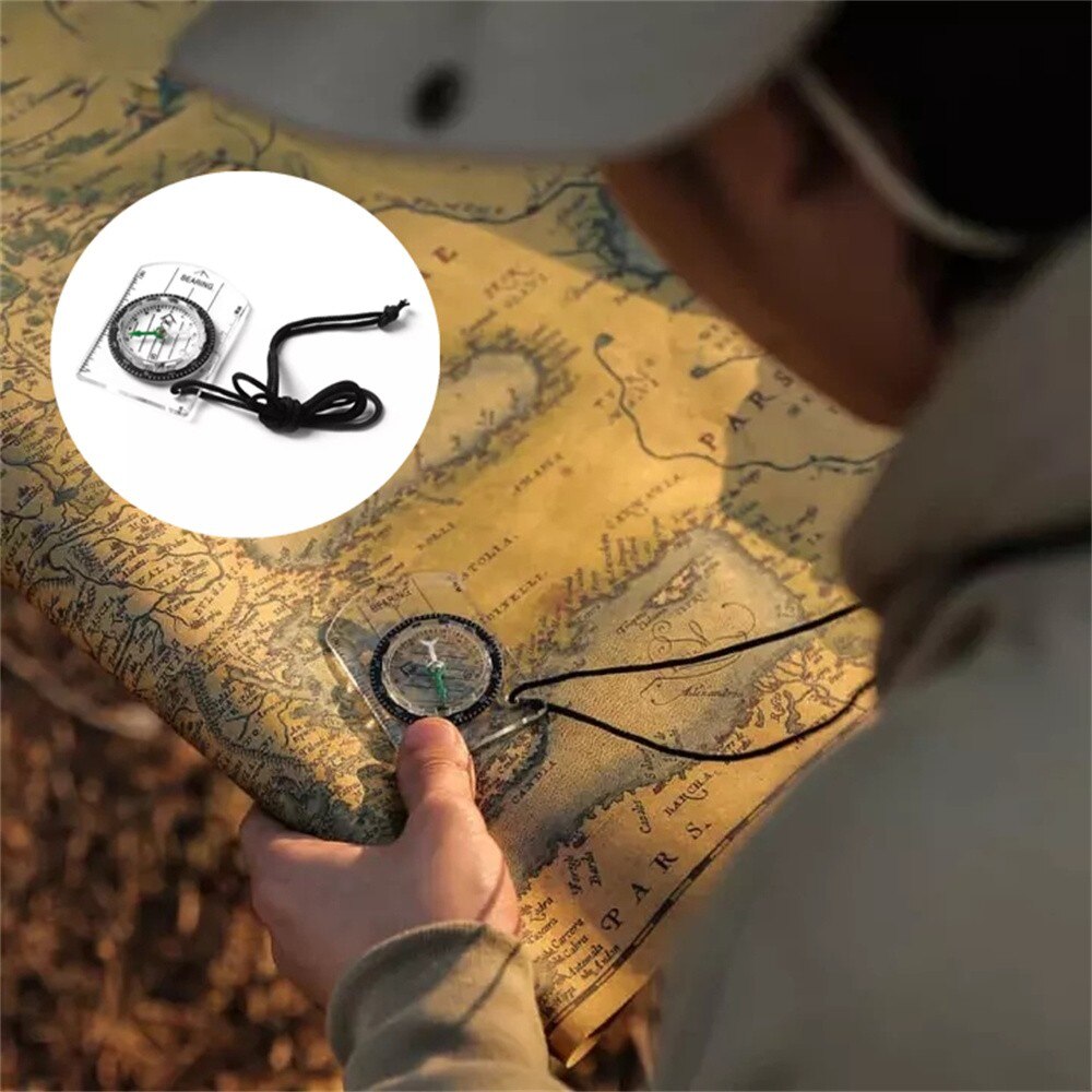 Multifunction Ruler Compass Outdoor Map Scale Camping Hiking Survival Compass Backpacking Travel Portable Camping Equipment