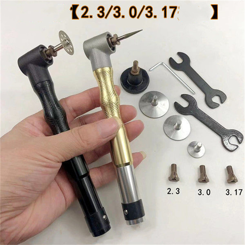 90d graden handstuk voor foredom motor hoekslijpmachine flexibele as slijpmachine maalmolen slijpmachine 90d elleboog graveerpen 2.35/3.0/3.17mm