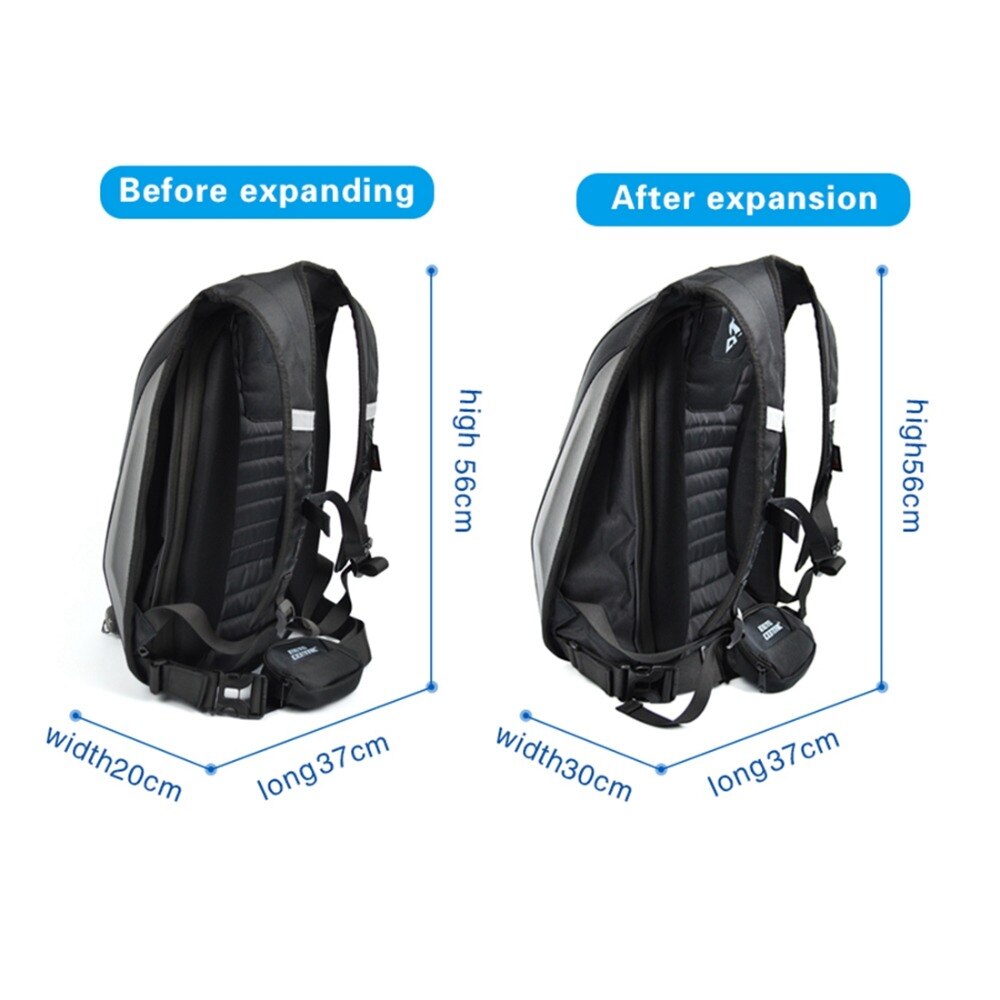 Men's motorcycle backpack Moto bag Waterproof shoulders reflective helmet bag motorcycle Riding racing package