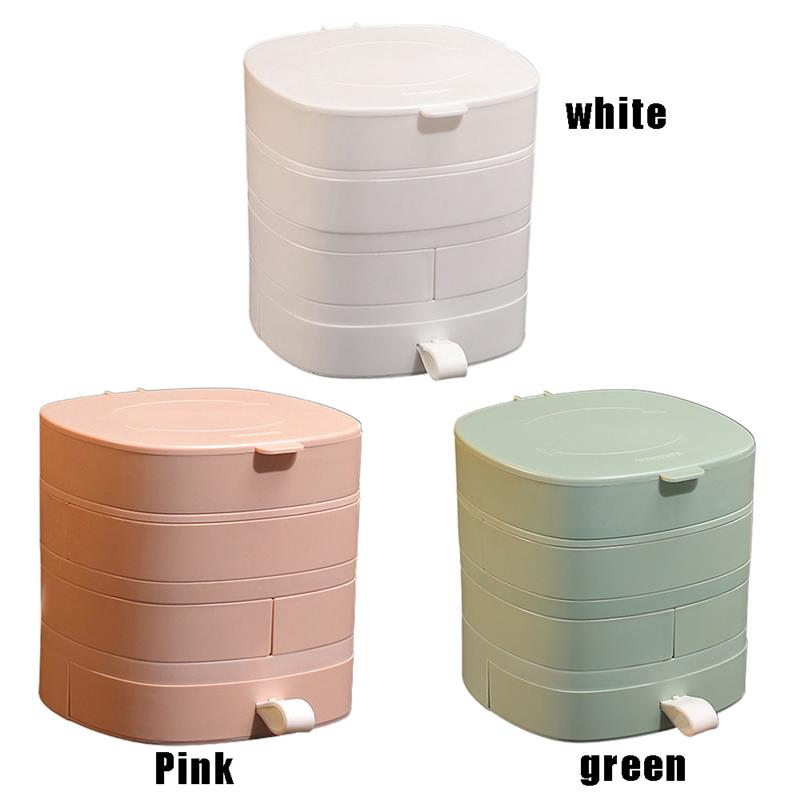 Rotating Jewelry Box Multi Layer Jewelry Organizer Functional Earrings Necklace Ring Classification Storage Organizer