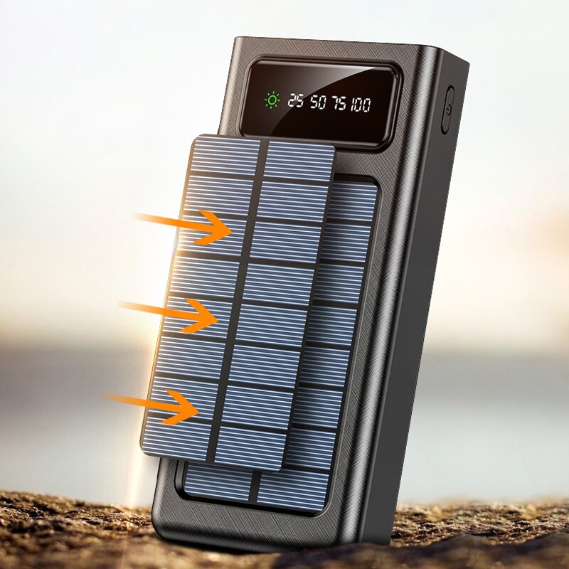 80000 mah solar-powerbank mit hoher kapazität zum laden von smartphones, externer akku, schnellladegerät für xiaomi, iphone und samsung