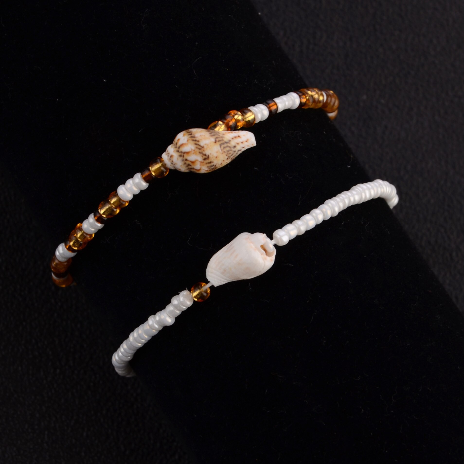 Mode Kleurrijke Kralen Enkelbandje Porceleinslak Shell Enkelbanden Voor Vrouwen Armband Op De Been Goud Zilver Kleur Boho Enkelbandje Voet sieraden