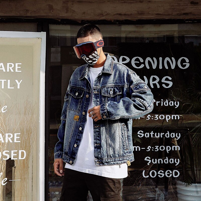 spring and autumn men's denim jacket jacket men's cotton jacket jacket jacket men's denim size 5XL