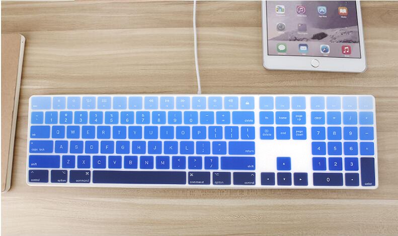 Til apple magic keyboard magisk tastatur med numerisk tastatur  mq052ll/ a  a1843 blødt silikone skin tastatur cover