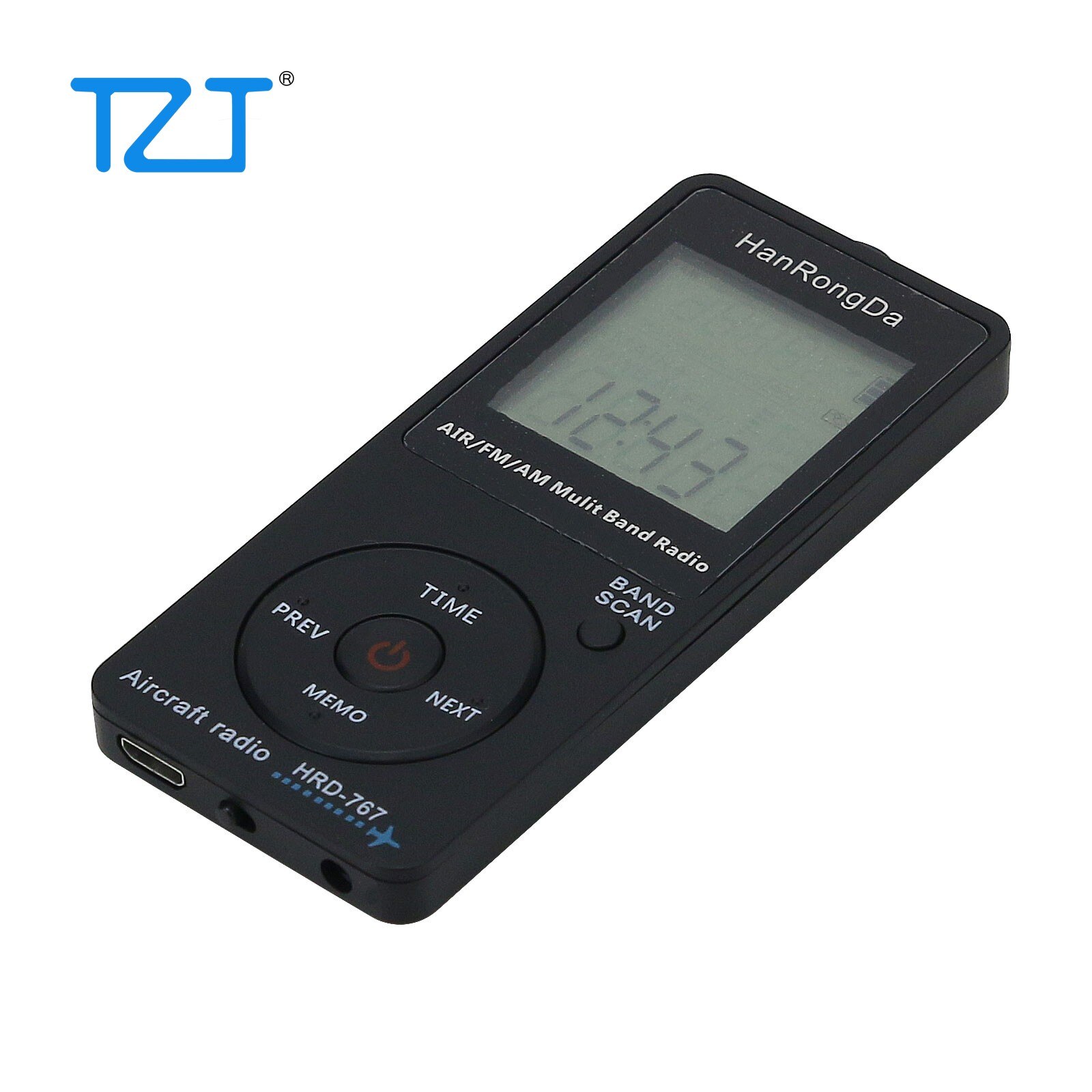 HRD-767 Aircraft Radio Mini Aviation Radio Pocket FM AM Air Multiband Radio Automatically Shut Down FM 76-108MHZ