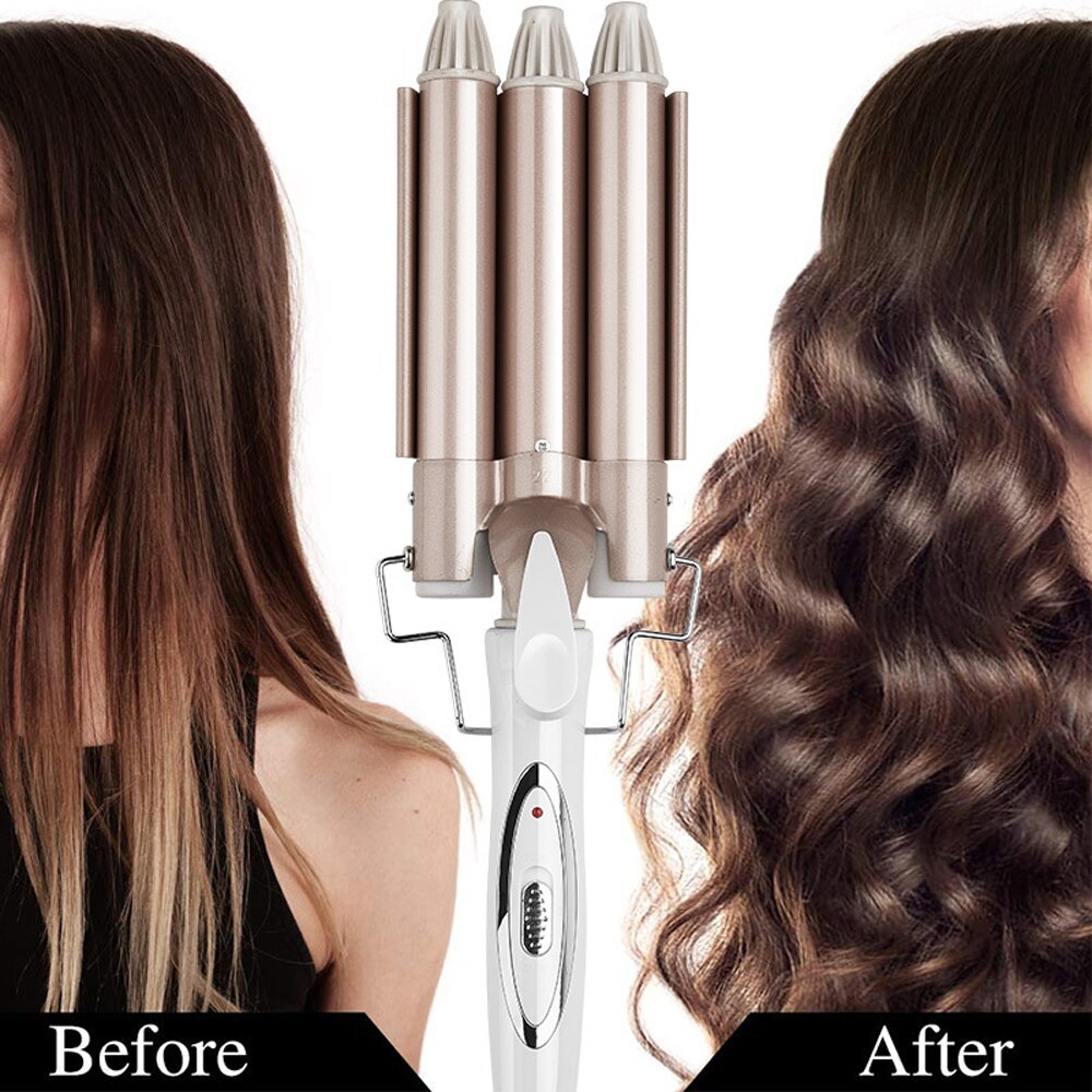 Nicare Professionele Haar Krultang Keramische Triple Barrel Ei Roll Haar Waver Haar Krulspelden Elektrische Curling Wand Styling Tools