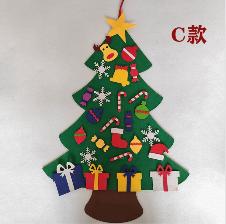 Diy Voelde Kerstboom Kerst Decor Voor Thuis Navidad Jaar Voor Kinderen Cristmas Ornamenten Navidad Natal Xmas boom: C