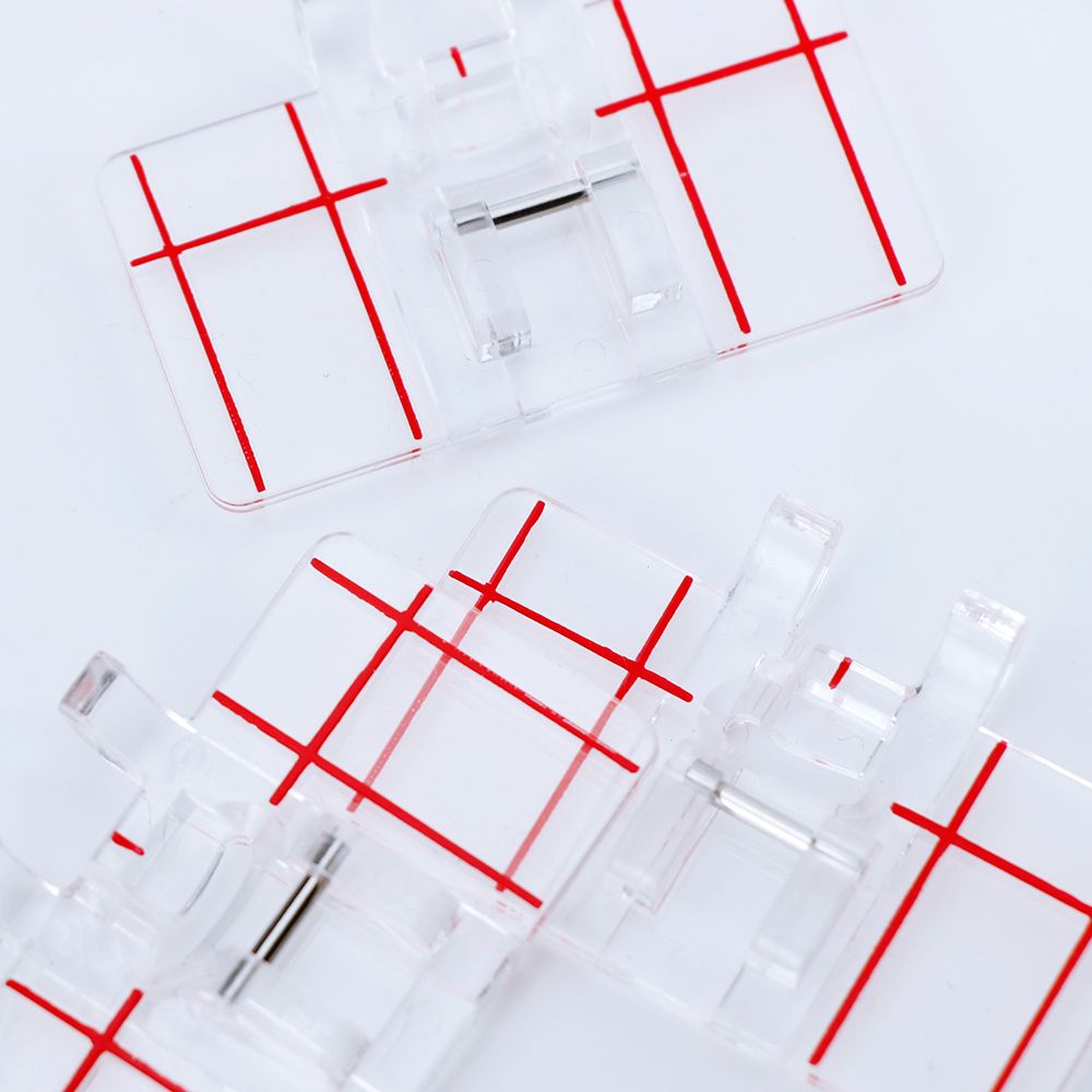 Eenvoudige Mini Clear Plastic Parallel Stitch Voet Presser voor Multifunctionele Binnenlandse Naaimachine Parallel Stitch Naaien Tool