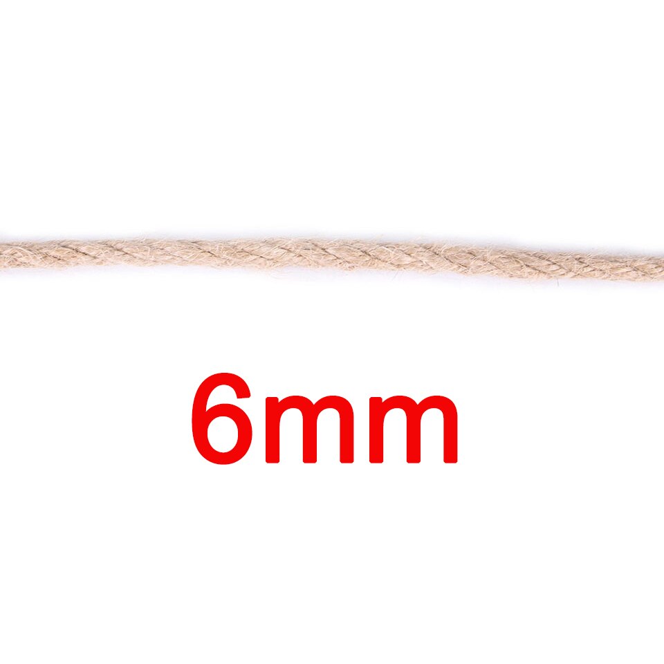 Copetsla Sisal Rope Cat DIY Scratching Post Toy Cat Climbing Frame Replacement Rope Desk Legs Binding Rope for Cat Sharpen Claw: 6mm / 50m