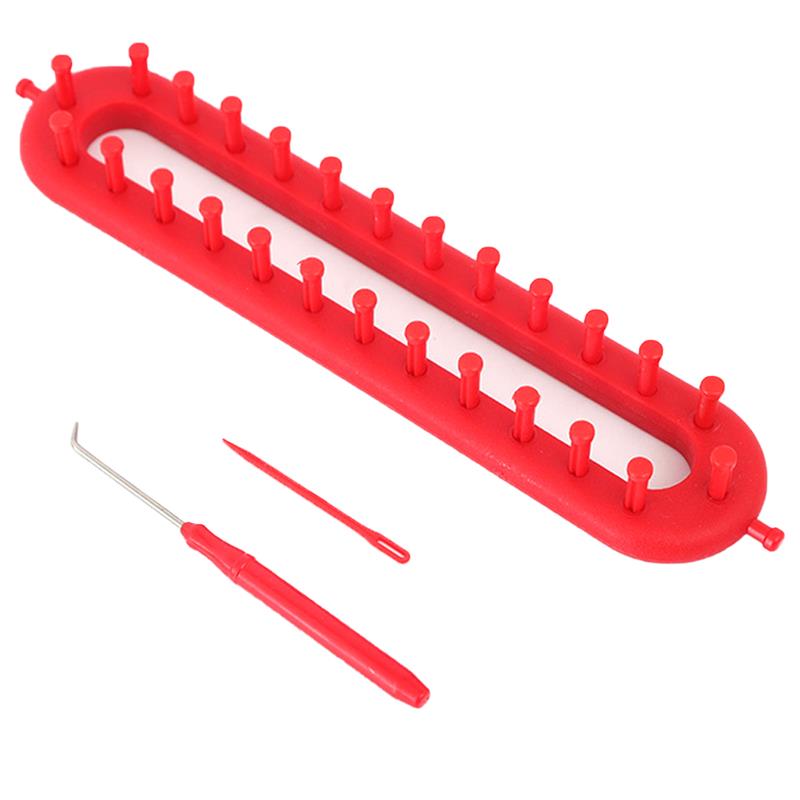 47cm DIY Knitting Knitting Machine Plastic Rectangle Hat Knitting Tool Hat Scarf Knitting Machine Crochet Sewing Weaving Tool: 26cm