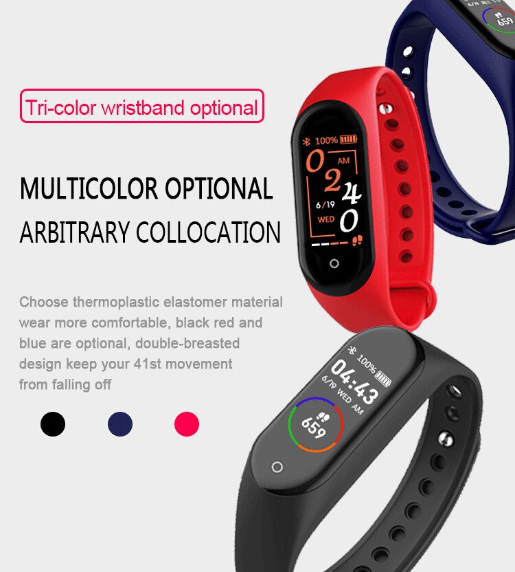Bracelet intelligent moniteur de fréquence cardiaque suivi de forme physique Bluetooth appel Re under femmes Smartwatch pour android pk mi 4 pas Mi bande 3