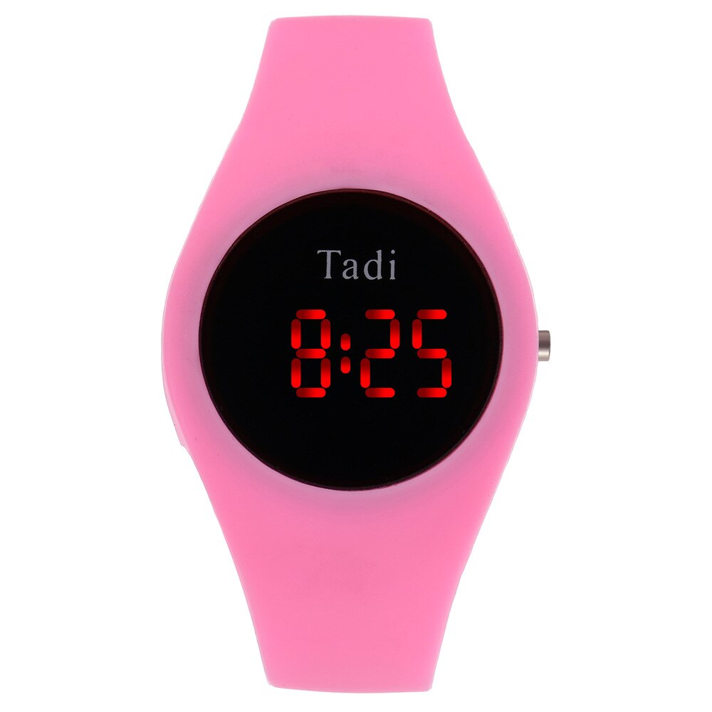 Vrouwen Mode Digitale Vrouwen Elektronische Horloge Plastic Luie Studenten Eenvoudige Horloge Vrouwen: Pink
