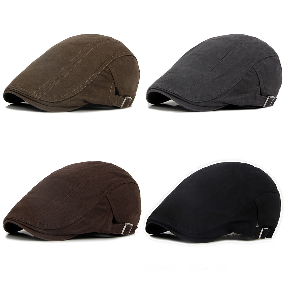 Gentleman chapeau hommes rétro décontracté bref lierre chapeau portable en toutes saisons Golf gavroche conduite casquette plate chapeaux casquettes hommes chapeau Craisy