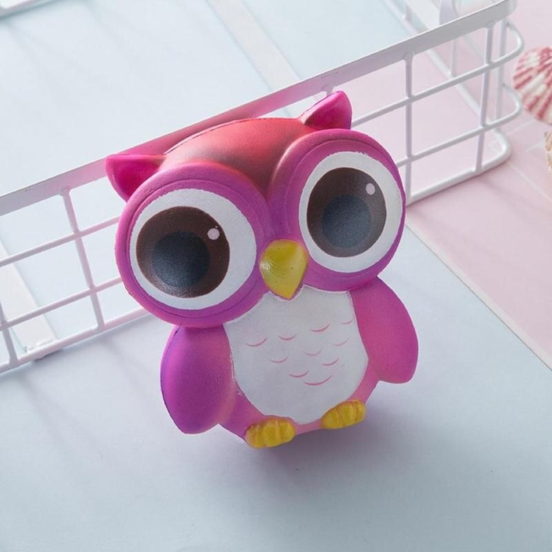 Adorable Owl Squishy Slow Rising Cartoon Doll Simulation Owl Toy Decompression Stress Cute Reliever Toy Children Pu Slow Re I2K5