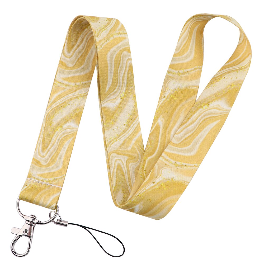 CB1214 Marmer Patroon Neck Strap Lanyard Voor Sleutelhanger Id-kaart Telefoon Strap Touw Usb Badge Houder Diy Lariat Lanyard opknoping Touw
