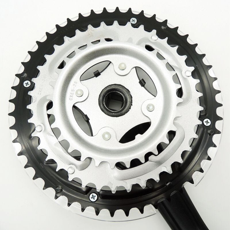 7/8/9 vitesse vtt vélo manivelle ensemble 48-38-28T 170MM vélo manivelle ensemble creux dent plaque vélo pédalier pignon plateau