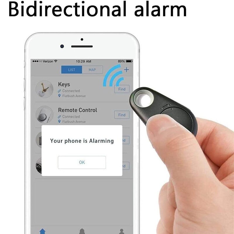 4 Pack,Smart Tracker Key Finder Locator Wireless Anti Lost Alarm Sensor Device APP Control Compatible IOS Android