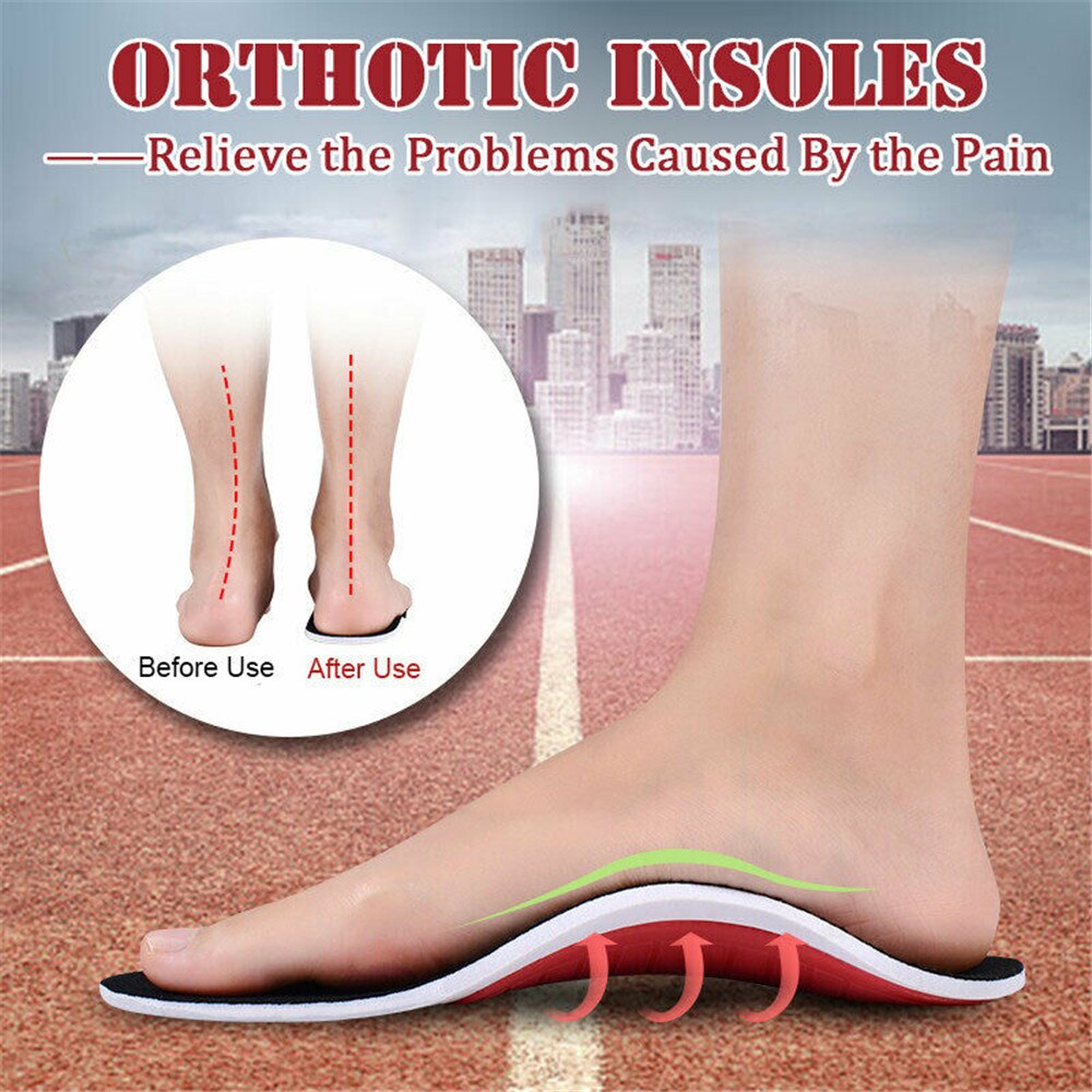 Plantillas de soporte para arco 3D, corrector de pies planos, soporte para Arco y talón, absorción de impacto, alivia el dolor de pies, almohadilla de Gel