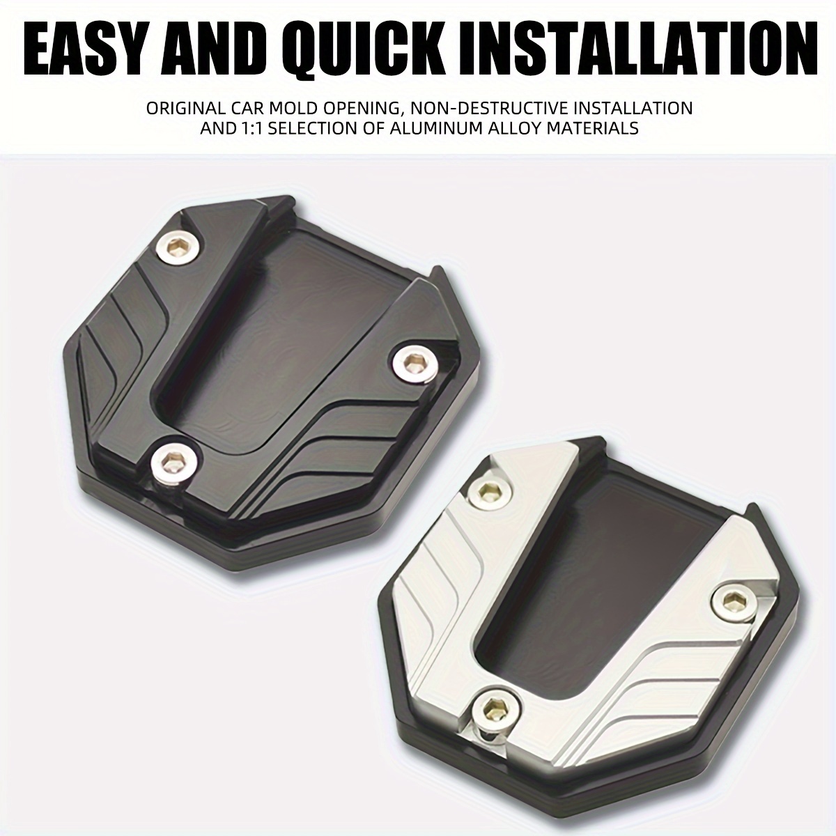 Aluminium Motorcycle Bike Kickstand Extender Voet Zijstandaard Extension Voet Pad Ondersteuning Plaat Motor Accessoires