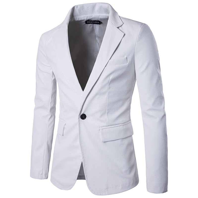 Herren Anzug Jacke Beiläufige Dünne Motorrad Faux Leder Anzug Homme verrotten PU Leder Kleid Blazer Männer Nizza Flut Hochzeit Party