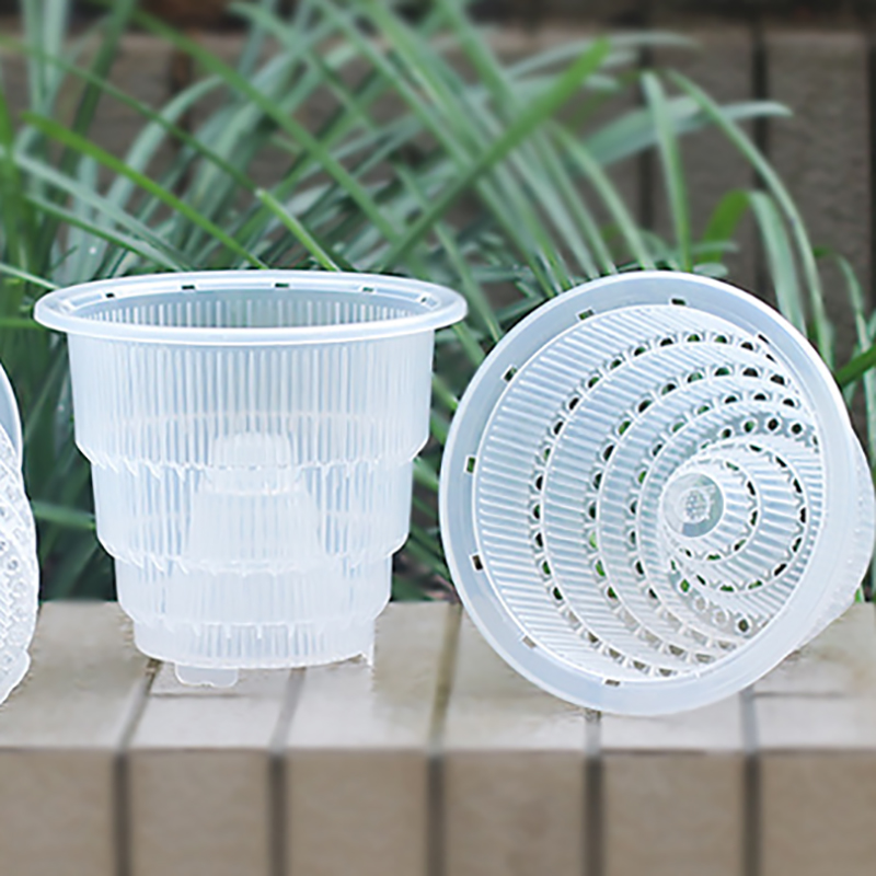Meshpot 4/5/6 Inch Clear Orchid Pot With Holes Plastic Flower Pot Flower Beds Flower Seeds for Garden Pots for Plants