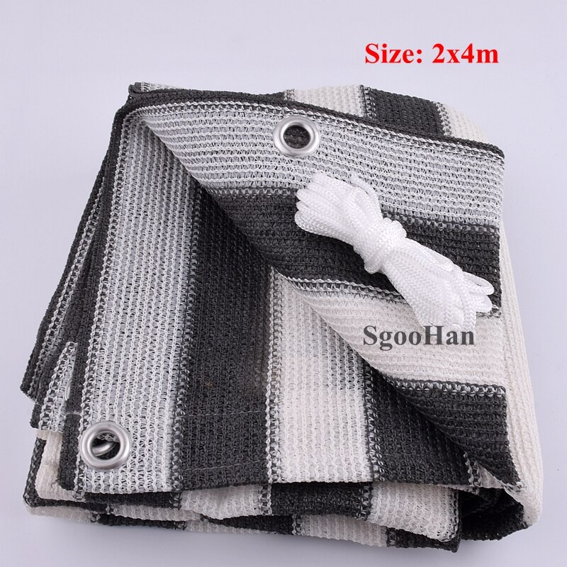 Gray-White Sun Shading Net Garden Succulent Plant Sunblock Anti-UV HDPE Sunshade Net Swimming Pool Cover Sun Shade Net Cloth: 2x4m