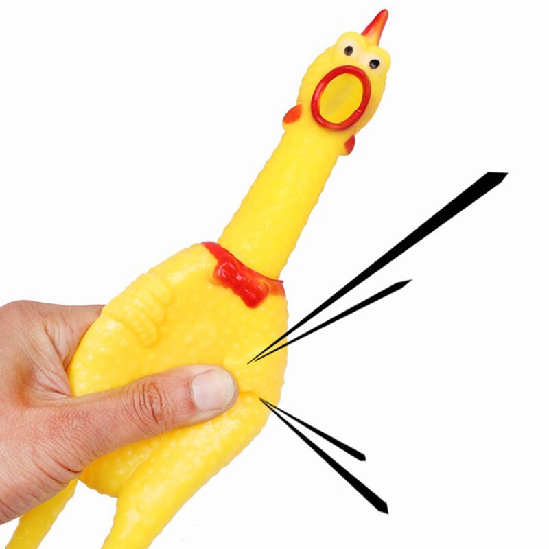 Skrikande kyckling husdjur hund leksaker klämma knarrigt ljud rolig leksak säkerhet gummi för hundar molar tugga leksaker