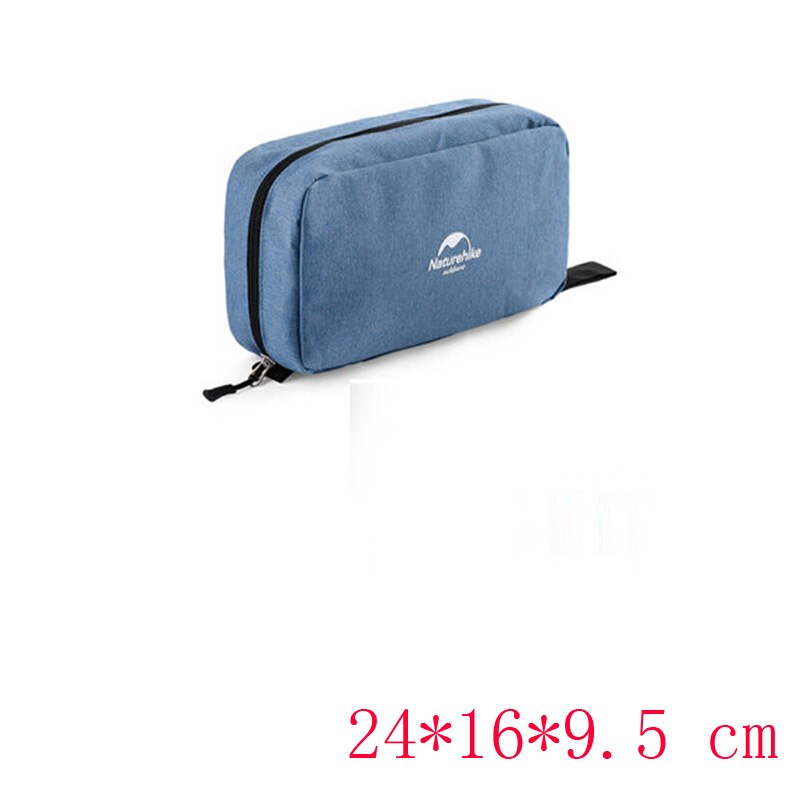 Naturehike Multifunctional Waterproof Traveling Toiletry Bag Cosmetic Bag Portable Bag Dry And Wet Separation NH18X030-B: M-Blue