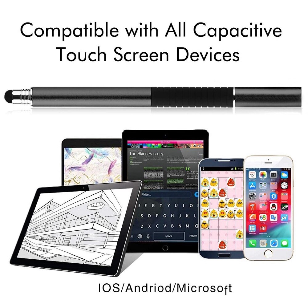 Universele 2 In 1 Stylus Pen Touch Screen Pen Voor Ipad Air Pro Samsung Xiaomi Tablet Pc Schrijven Tekening Klik potlood Voor Tablet