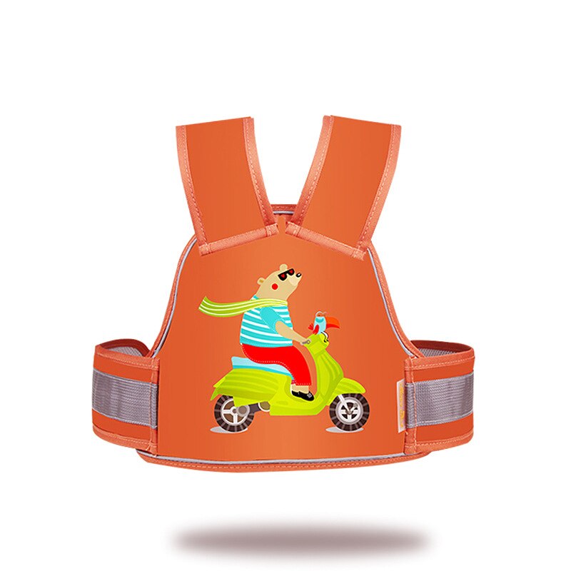 Kiddough Baby Safety Belt for Kids | Two Wheeler Bike/Scooty Belt for Kids Safety (Cartoon Blue) main image 1