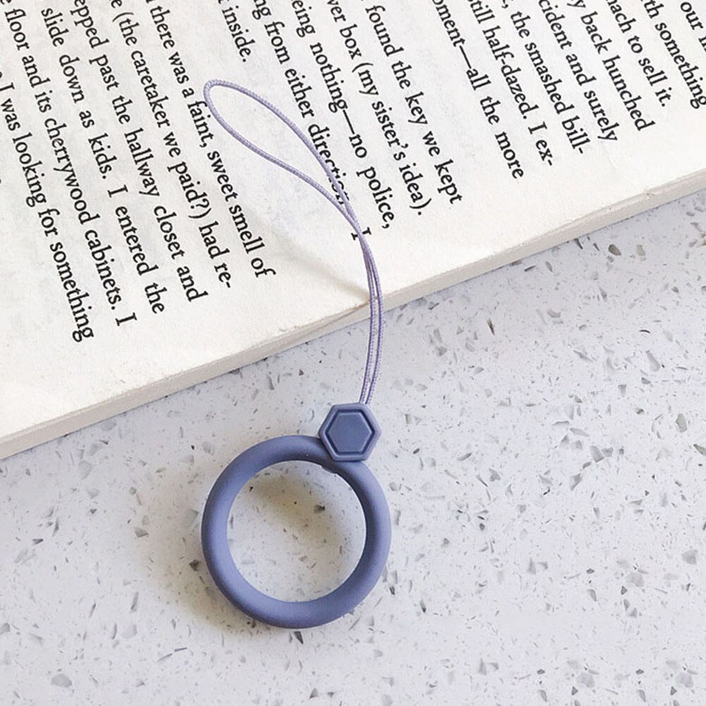 Universal Mobile Phone Lanyard Strap Anti-lost Silicone Ring Lanyard Strap Holder for Mobile Phone Straps Finger Ring Lanyard
