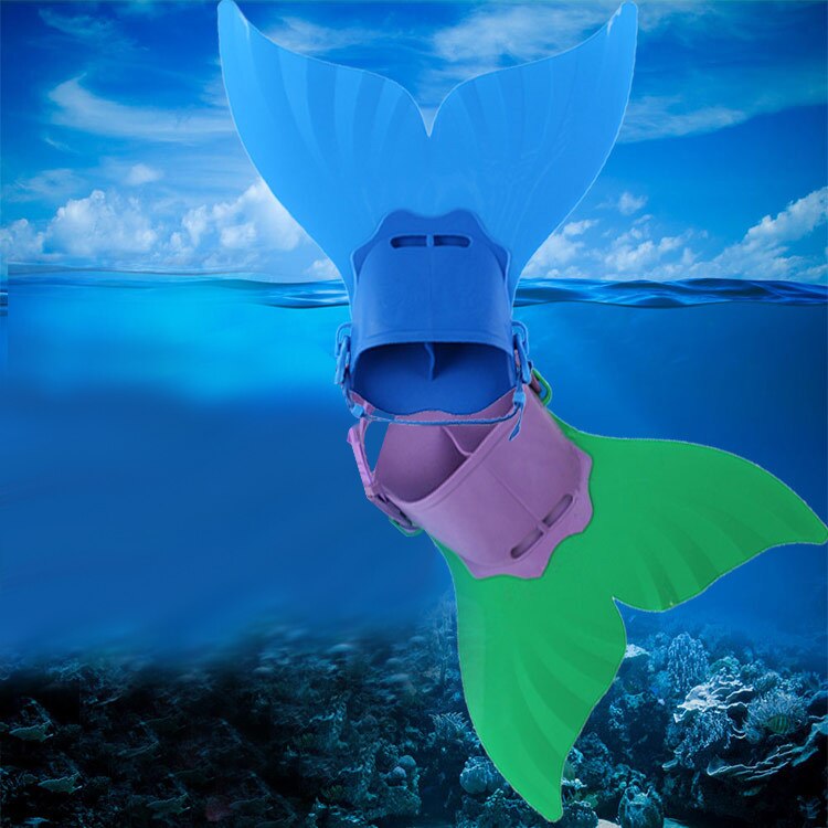 Child Swimming Training Mermaid Flippers Diving Child